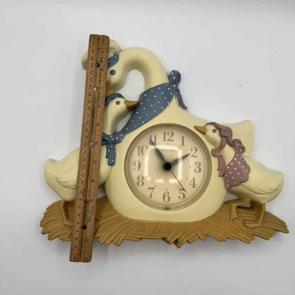 Vtg Burwood Mother Goose Wall Clock